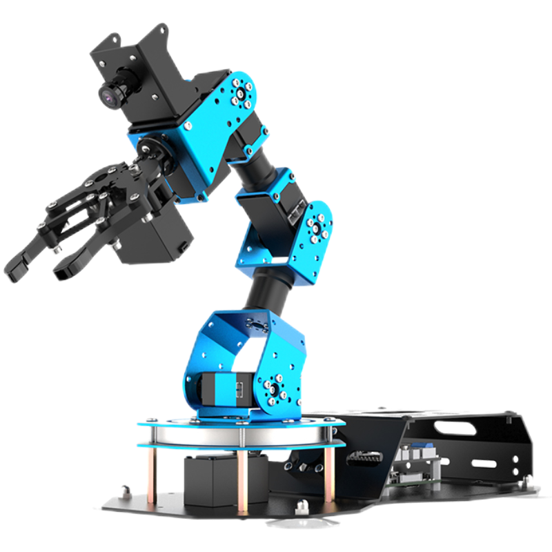 Raspberry Pi Kit - 6-Achsen-Roboterarm mit Servoklauen, KI-gesteuerter FPV-Kamera, Palettierer,
