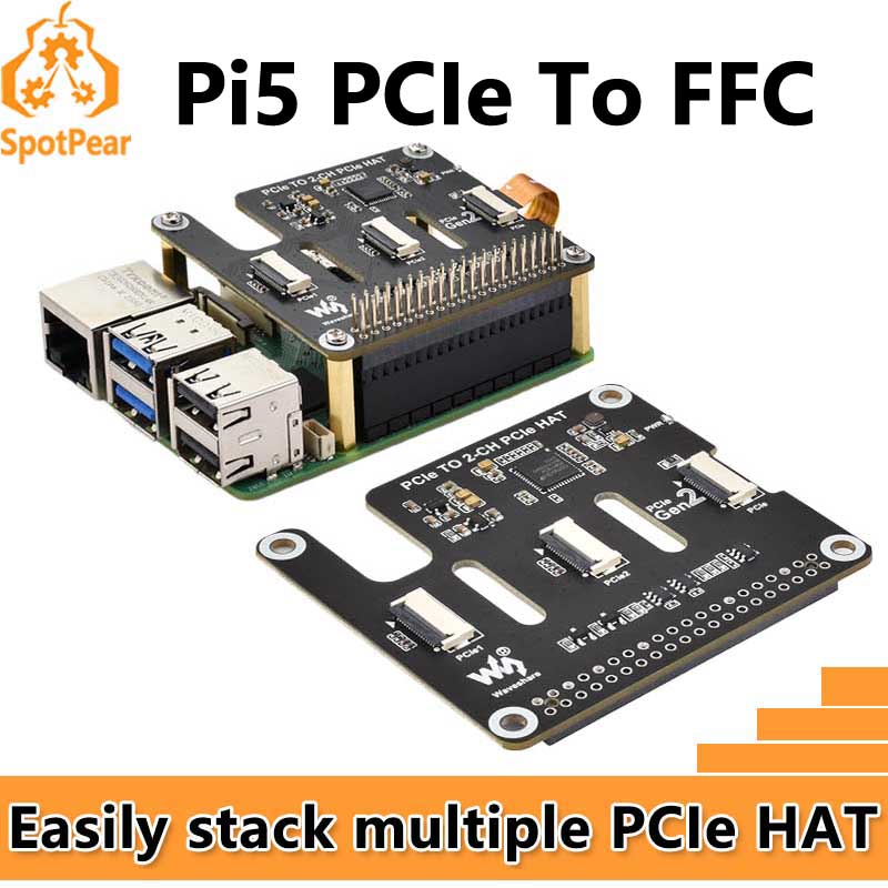 Pi Cooler - Raspberry Pi 5 PCIe auf 2-CH