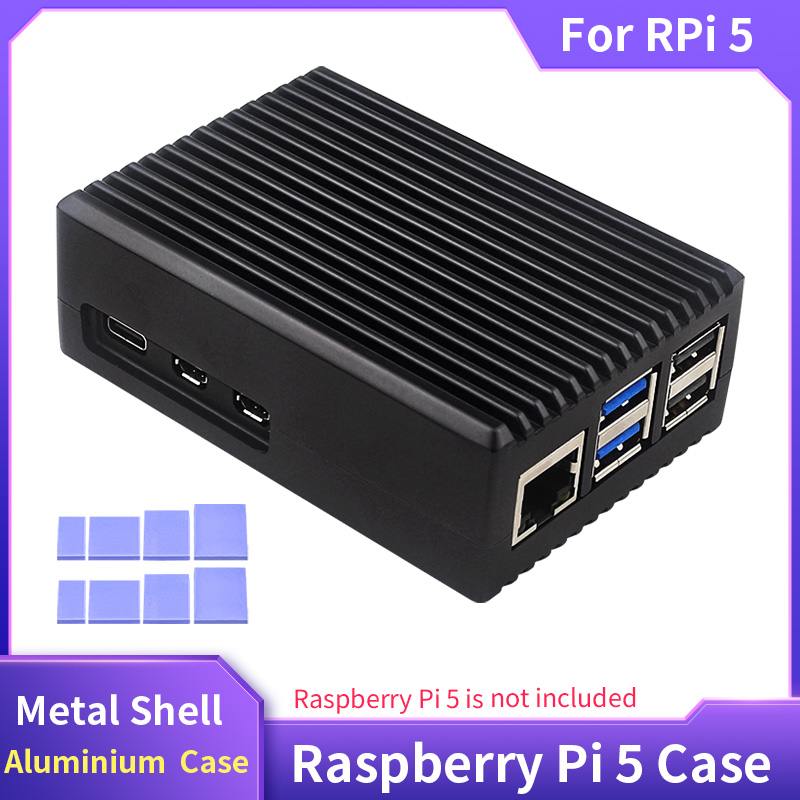Pi 5 Case - Raspberry Pi 5, Metallgehäuse, Gehäuse aus