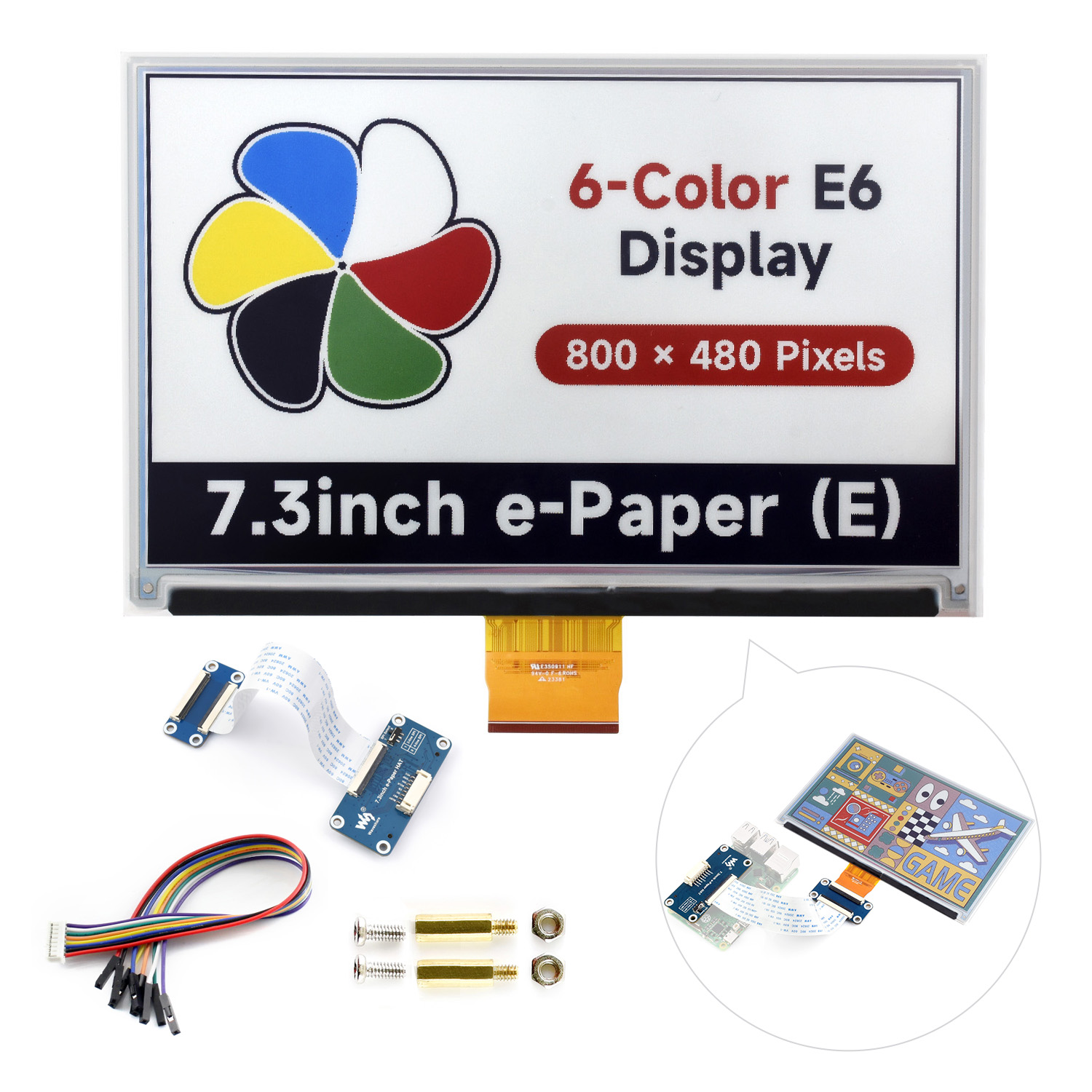 Waveshare 7,3-Zoll-6-Farben-E- – Pi Display Bewertung und Preis